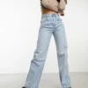 Cotton:On Cotton On Loose Straight Leg Jeans In Vintage Washed Blue For Women Bondi Blue