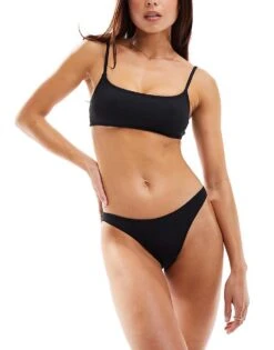 Cotton:On Cotton On Fitted Bikini Bottoms Black For Women