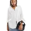 Cotton:On Cotton On Relaxed Oversized Shirt In White Linen For Women