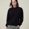 Cotton:On Classic Crew Sweatshirt In Black For Women