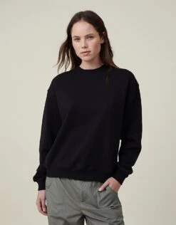Cotton:On Classic Crew Sweatshirt In Black For Women
