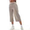 Cotton:On Cotton On Low Rise 3/4 Trousers In Taupe For Women