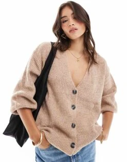 Cotton:On Cotton On Oversized Cardigan In Camel For Women Chestnut Marle