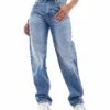 Cotton:On Cotton On Original Straight Leg Jeans In Dream Blue For Women Dream Blue Rip