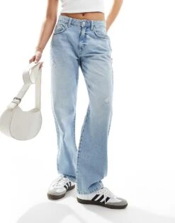 Cotton:On Cotton On Original Straight Jean In Air Blue Worn For Women