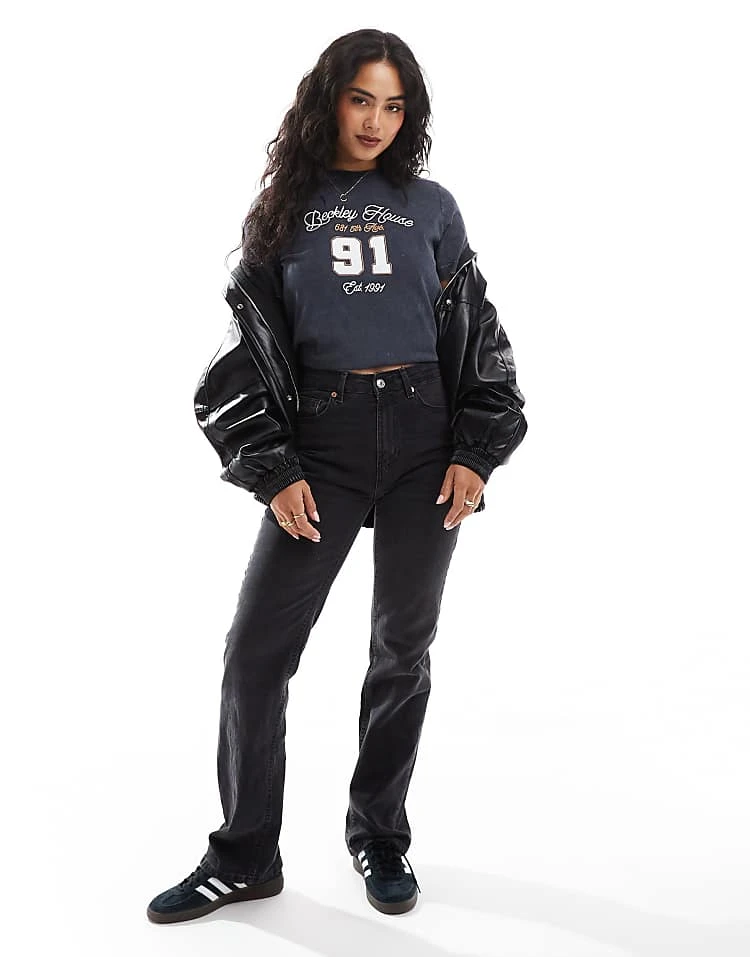 Cotton:On Cotton On Classic Tee In Navy With 91 Graphic For Women Ink Navy - Image 2