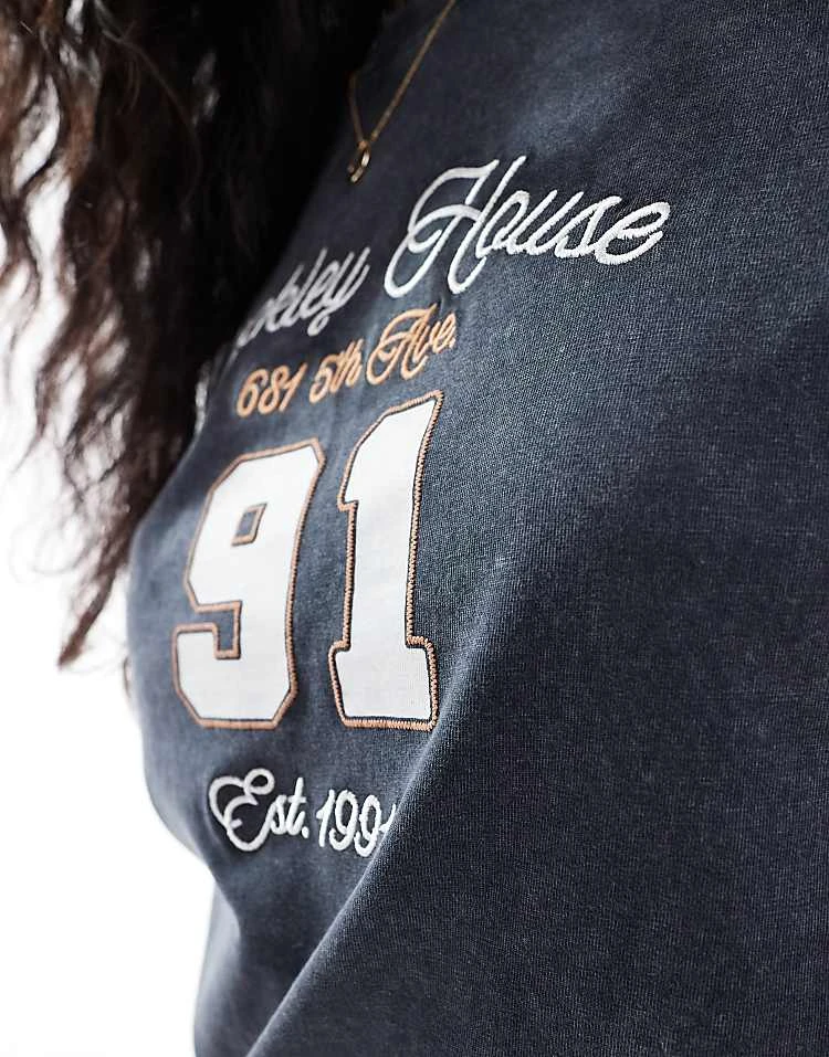 Cotton:On Cotton On Classic Tee In Navy With 91 Graphic For Women Ink Navy - Image 3