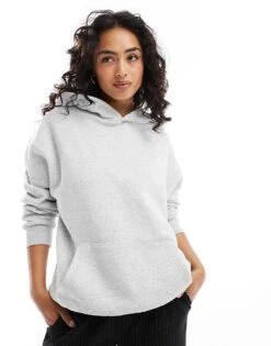 Cotton:On Cotton On Essential Relaxed Hoodie In Soft Grey Marle For Women