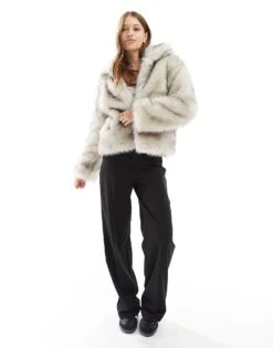 Cotton:On Cotton On Mimi Faux Fur Jacket In Cream For Women Tipped Cream