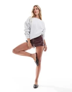 Cotton:On Cotton On Classic Crew Sweatshirt In Soft Grey Marl For Women Soft Grey Marle