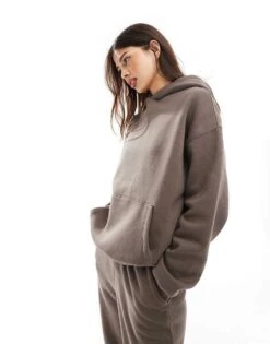 Cotton:On Cotton On Essential Relaxed Hoodie In Dark Truffle For Women