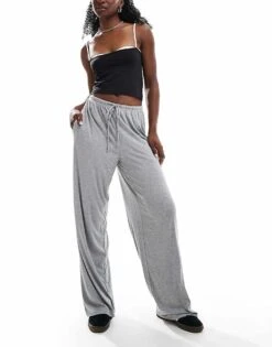 Cotton:On Cotton On Blair Wide Leg Pant In Grey Marle For Women