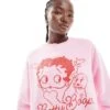 Cotton:On Cotton On Classic Crew Sweatshirt With Betty Boop Graphic For Women Pink