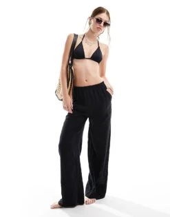Cotton:On Relaxed Pocket Beach Pant In Black For Women