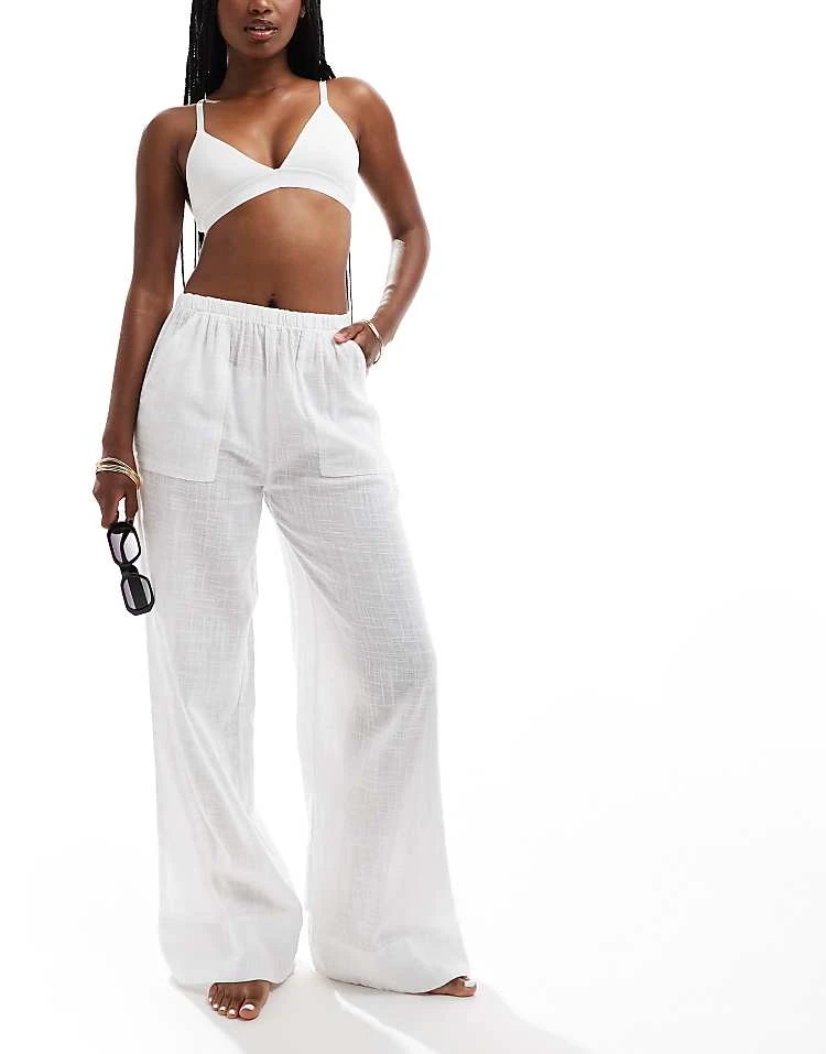 Cotton:On Relaxed Pocket Beach Pant In White For Women