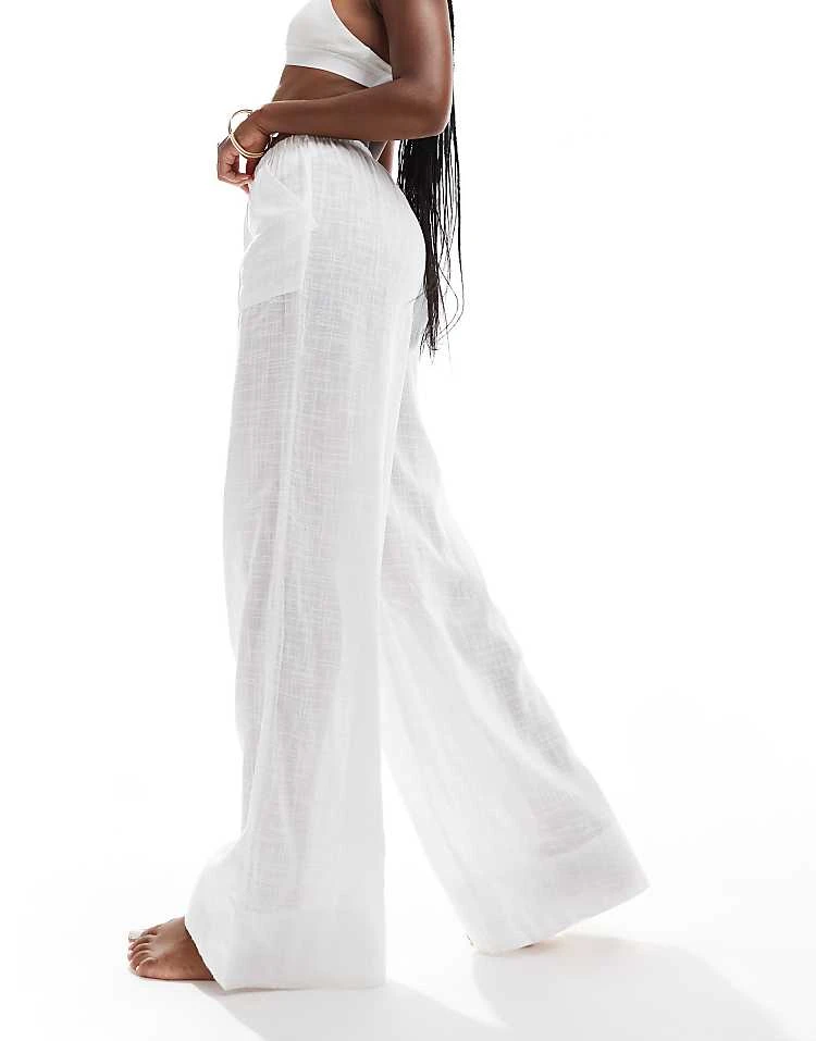 Cotton:On Relaxed Pocket Beach Pant In White For Women - Image 5