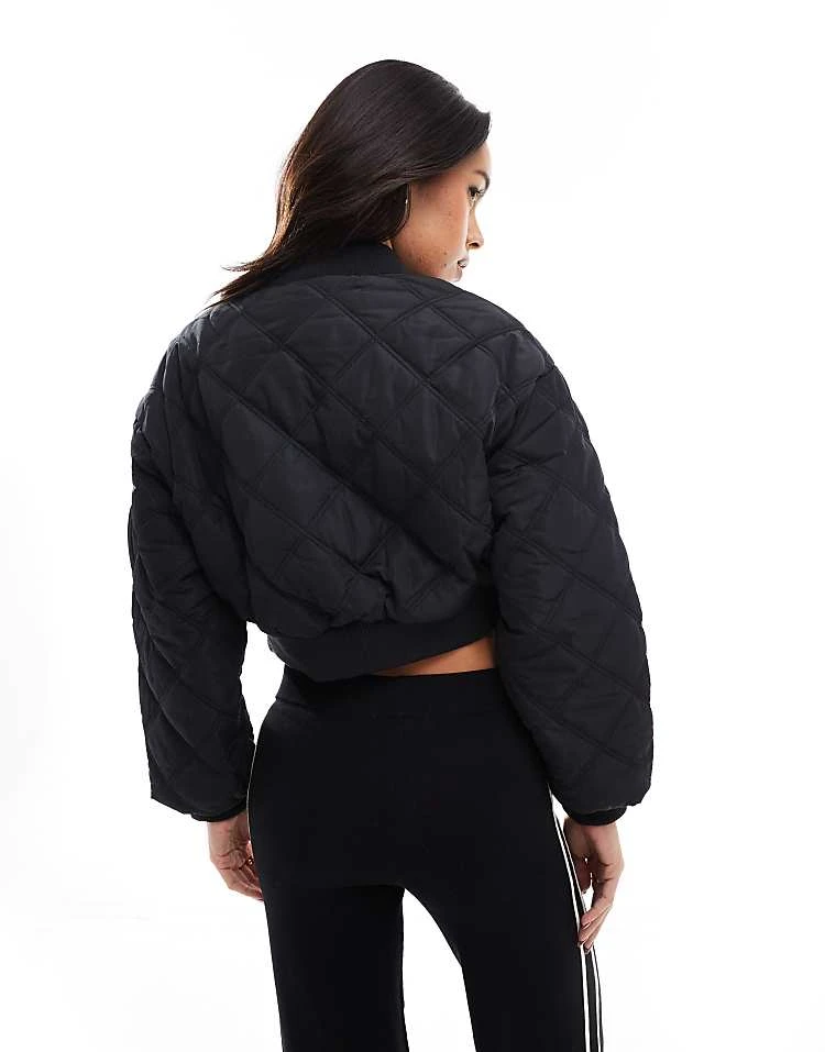 Cotton:On Cotton On Quilted Rib Bomber Jacket In Black For Women - Image 2