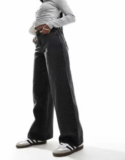 Cotton:On Relaxed Wide Jean In Grey For Women