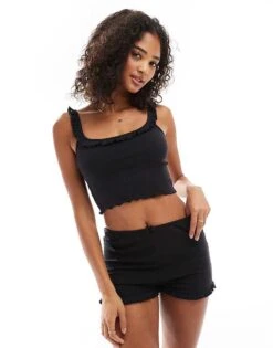 Cotton:On Cotton On Rib Ruffle Pyjama Cami Set