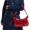 Cotton:On Cotton On Aries Shoulder Bag In Red PU For Women Pockets/red Pu