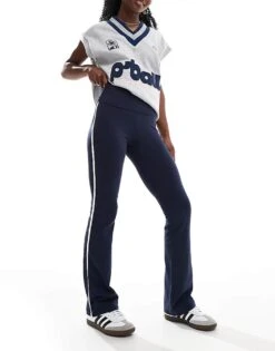 Cotton:On Bella Bootleg Trousers In Navy For Women