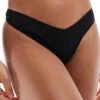 Cotton:On Cotton On Cotton Pointelle Thong Brief In Black For Women Black Pointelle
