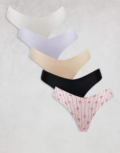 Cotton:On Cotton On The Invisible Thong Brief 5 Pack For Women Multi
