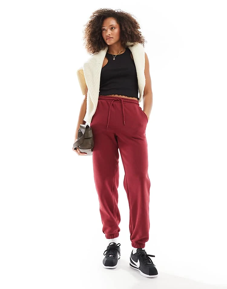 Cotton:On Classic Fleece Joggers In Red For Women