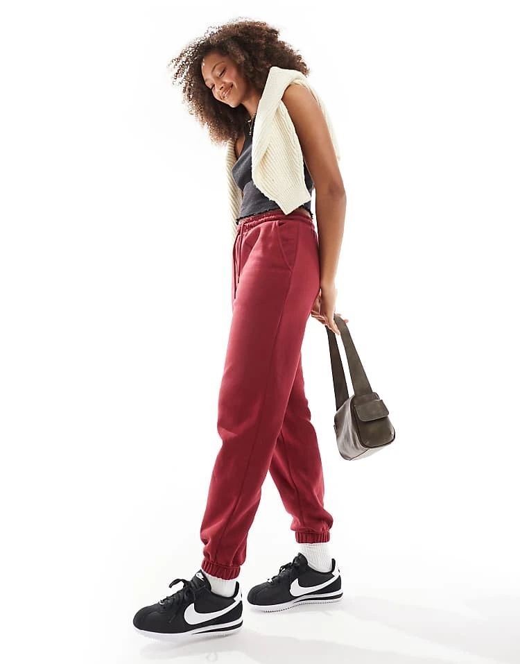 Cotton:On Classic Fleece Joggers In Red For Women - Image 4
