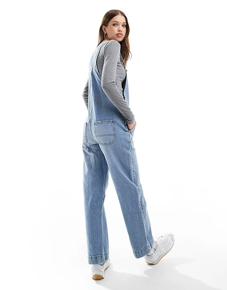 Cotton:On Cotton On Denim Dungarees In Breezy Blue For Women Breeze Blue - Image 3