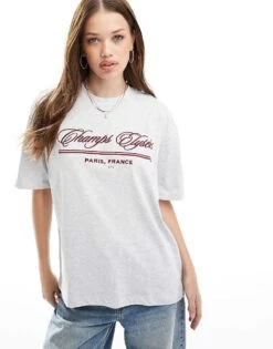 Cotton:On Cotton On Premium Boxy T-shirt In Soft Grey Marle For Women