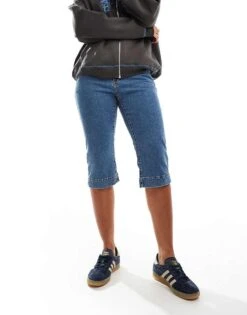 Cotton:On Cotton On Denim Capris In Sea Blue For Women