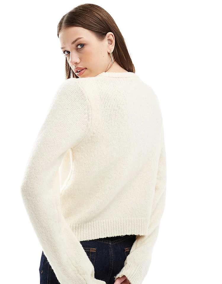 Cotton:On Lux Crew Button Cardigan In Yellow For Women - Image 4