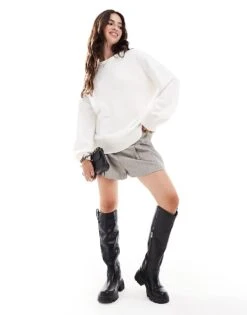 Cotton:On Lux Crew Pullover In White For Women