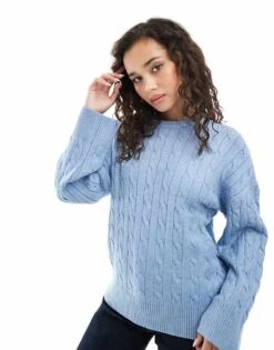 Cotton:On Cotton On Lux Crew Pullover In Cobalt For Women Ocean Storm