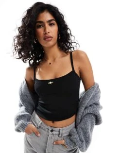 Cotton:On Sarah Rosette Cami In Black For Women