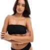 Cotton:On Rara Ruffle Bandeau In Black For Women
