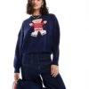 Cotton:On Cotton On Novelty Knitted Jumper With Ski Bear Graphic In Navy For Women Navy Ski Bear