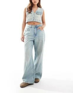 Cotton:On Cotton On Super Baggy Jeans In Shell Blue For Women