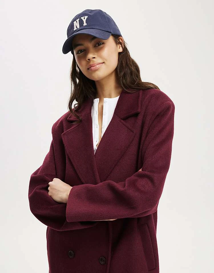 Cotton:On Harrison Coat In Burgundy For Women - Image 4