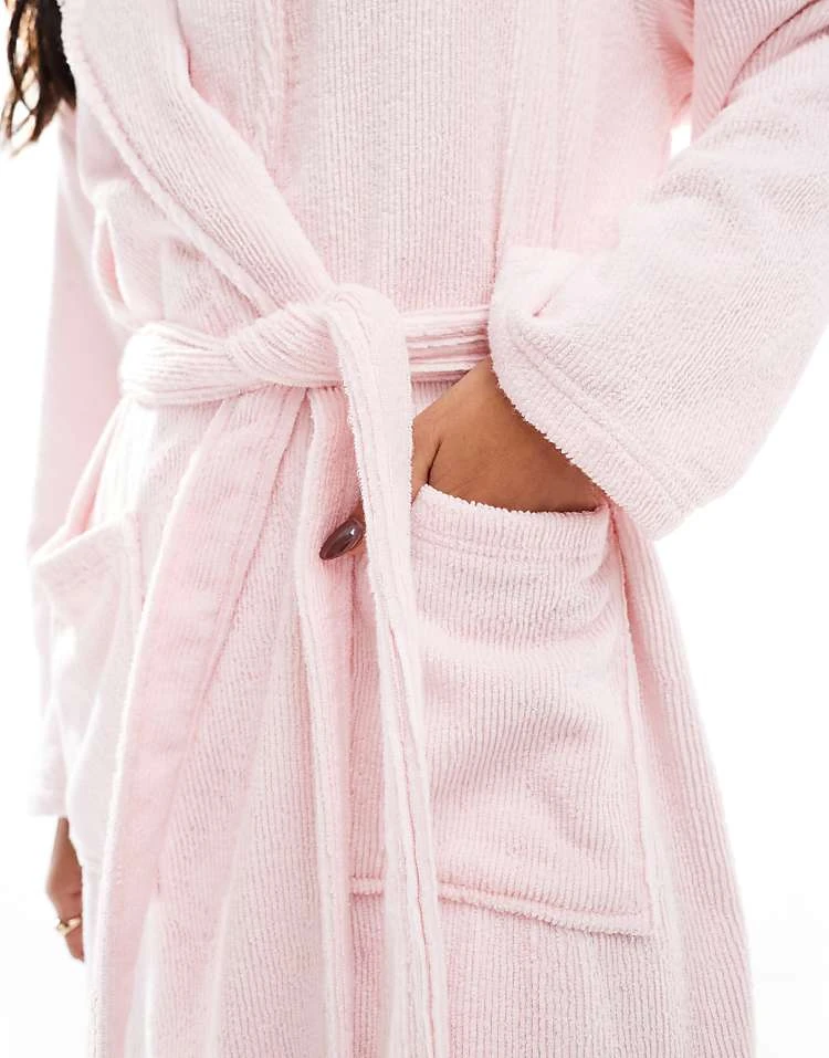 Cotton:On Luxe Terry Robe In Pink For Women - Image 3