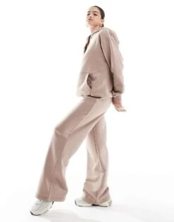Cotton:On Cotton On Classic Fleece Wide Leg Sweatpant In Mocha Co-ord For Women