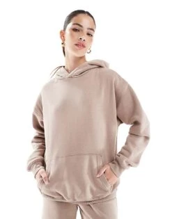 Cotton:On Cotton On Classic Fleece Hoodie In Mocha Co-ord For Women