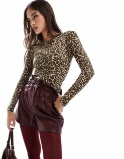 Cotton:On Ever Smooth Backless Long Sleeve Top In Multi For Women