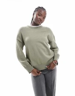 Cotton:On Lux Crew Sweater In Green For Women