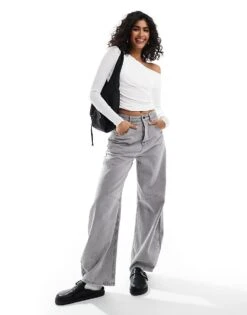 Cotton:On Marlow Asymmetrical Long Sleeve Top In White For Women