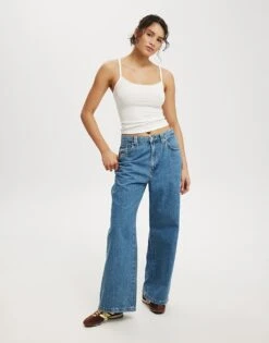 Cotton:On Super Baggy Jean In Mid Blue For Women