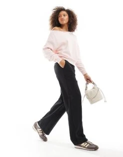 Cotton:On Classic Fleece Off The Shoulder Sweatshirt In Pink For Women