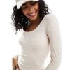 Cotton:On Sunday Scoop Long Sleeve In Beige For Women