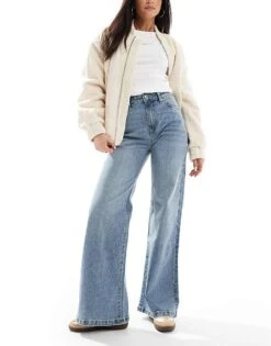 Cotton:On Cotton On Stretch Wide Leg Jean In Stone Blue For Women